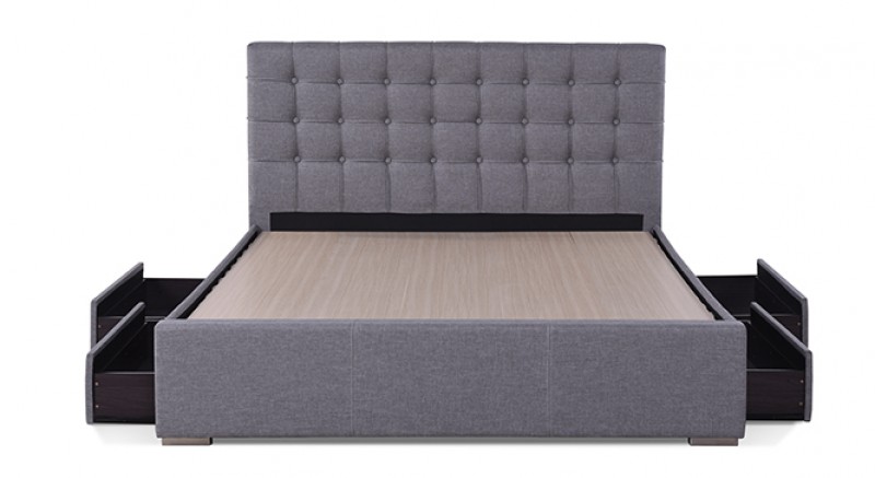 LEMON UPHOLSTERED STORAGE BED Queen Size